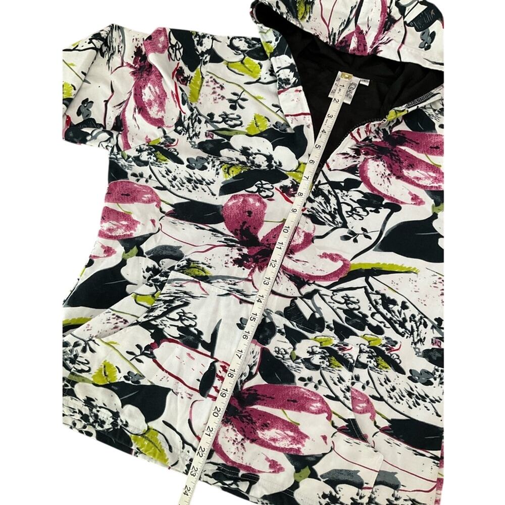 Parsley & Sage Pink and White Floral Womens Hoodie EUC Size Large - Picture 7 of 7